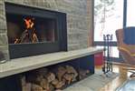 Wood burning fireplace for cooler weather