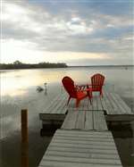 relax on the dock and watch the sun go down