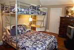 Bedroom 3 with double + single bunkbeds, upper